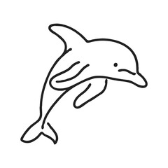 Playful Dolphin Silhouette Design