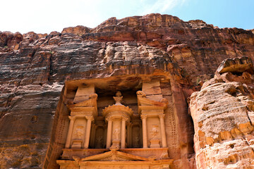 Petra, Jordan : The archaeological treasury in the city of Petra, the capital of the Nabataean state (one of the Seven Wonders of the World) Life of ancient Arabs - UNESCO site