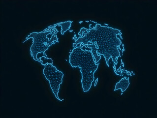 Global Network Abstract 3D Illustration