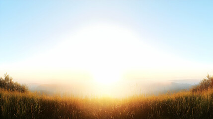 Obraz premium Sunrise Meadow Grassland Background