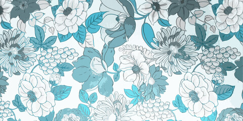 Fototapeta premium A Tapestry of Florals: Where Texture Meets Bloom