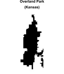 Overland Park (Kansas) blank outline map