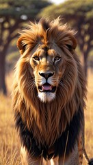 Naklejka premium portrait of a lion