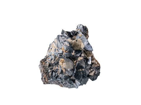 hematite mineral specimen on a white background