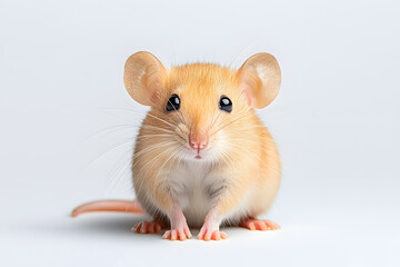 Cute rat face shot, isolated on white background