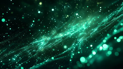 Green laser beams background, neon light rays and glow lines on black, vector light flash effect. Green laser beams and light rays, digital energy sparkles and galaxy shine on transparent background