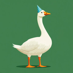 Obraz premium Simple Flat Animals Illustration | Goose