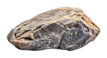 Natural Beach Rock for Coastal Vibes Isolated on White Background