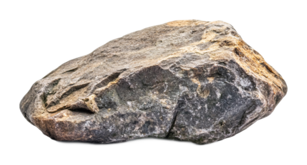 Natural Beach Rock for Coastal Vibes Isolated on White Background