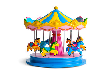 Obraz premium 3d Carousel isolated on white background