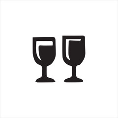 empty wine glass isolated