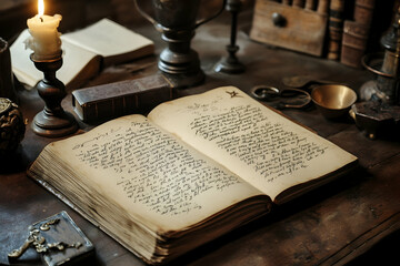 Open notebook on a desk ready for journaling or creative writing