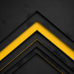 Fototapeta premium Abstract 3D Black Yellow Background