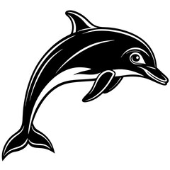 silhouette of a dolphin