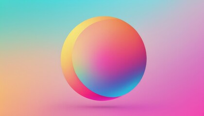 Vibrant Abstract Sphere With Smooth Gradients in Soft Color Palette for Creative Design Projects