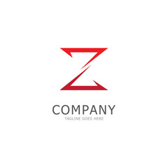 z letter logo template vector icon