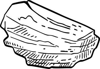 hand drawn vector of stone illustration.