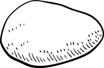 hand drawn vector of pebble illustration.