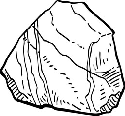 hand drawn vector of stone illustration.