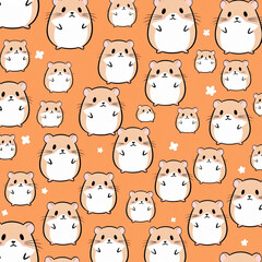 Fototapeta premium seamless pattern with funny animals