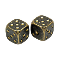Isolated Pair of Dice for Game and Gambling Themes on Transparent Background
