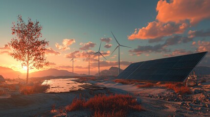 Sunset over a Sustainable Energy Landscape