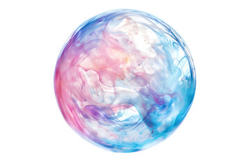 Soap bubble watercolor cut out isolated on white