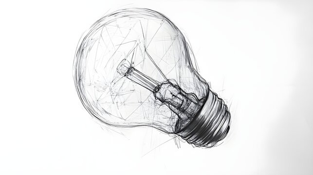 A clean technical sketch of a lightbulb filament on a white background.