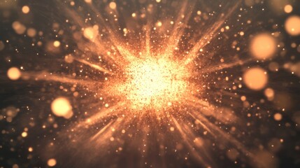 Bright fiery sparks erupt against a dark backdrop, creating an intense display of light and energy in a captivating explosion