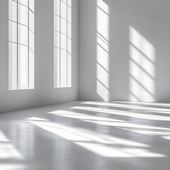 A clean white surface with soft light streaks casting faint shadows.