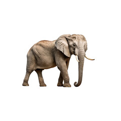 African Elephant in Majestic Stride: A solitary African elephant walks with purpose and grace, capturing the essence of strength and grandeur.
