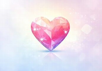 Valentine's Day poster design template. The word "love" written in bold letters at the center of the design, surrounded by subtle stars and sparkles. poster with a heart shape and stars