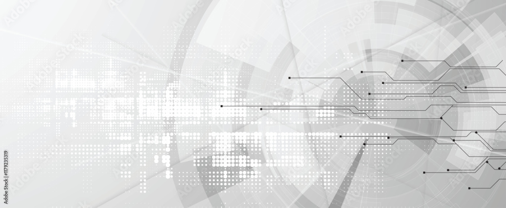 Aufkleber Abstract structure circuit computer  technology business and science background. Vector art.