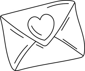 Card Love valentine  outline icon