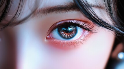 Captivating Gaze: A Close-Up Digital Art of a Woman's Eye