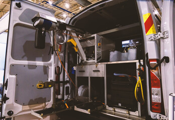 Teleinspection system. The system inspects the condition of pipes and sewers. The system is built...
