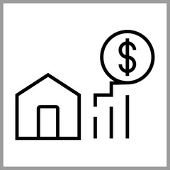 Real Estate Investment icon Design