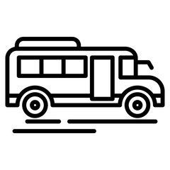 school bus single icon