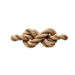 Knot of Strength: A close-up of a strong, intertwined rope knot, symbolizing resilience, unity, and connection.  The image evokes a sense of security and stability, perfect for concepts of strength.