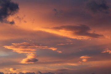 sunset in the clouds