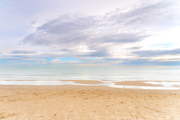 Port of Sagunt beach Spain Valencia in winter