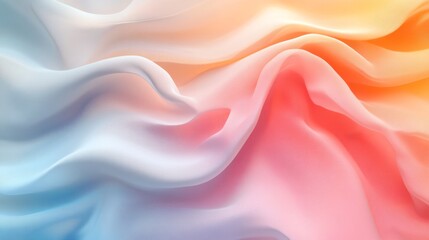 Fototapeta premium Abstract Pastel Fabric Draped in Soft Waves