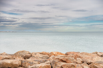 Port of Sagunt beach Spain Valencia in winter