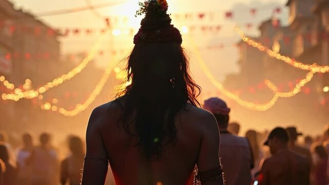 Maha Shivratri Celebration in Haridwar With Devotees Worshipping Lord Shiva During Sunset