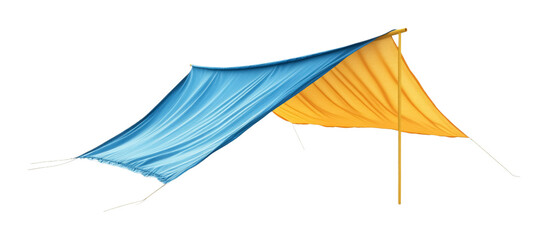 Lightweight Beach Tarp for Sun Protection Isolated on White Background