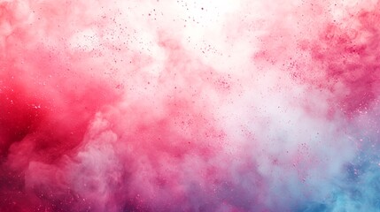 Obraz premium An abstract cloud of colored powder, smoothly transitioning from bright pink to light blue.