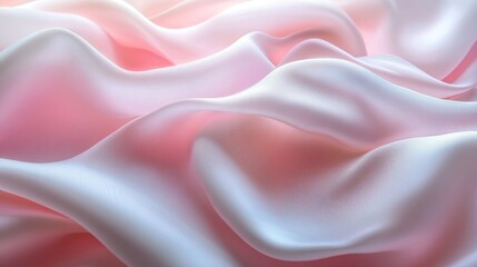 Obraz premium Soft Pink Silk Draped in Gentle Waves