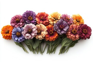 Obraz premium A vibrant arrangement of artificial flowers in various colors and sizes.