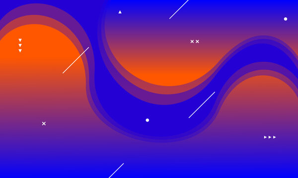 abstract blue orange wave background