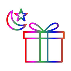 Gift line gradient icon